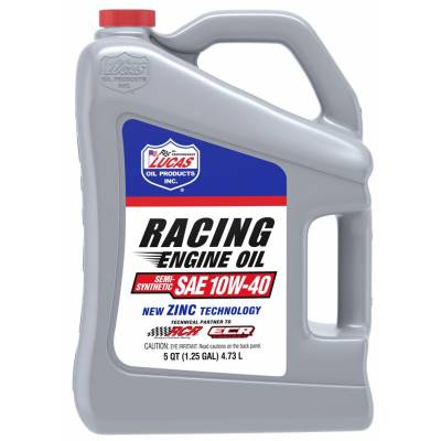 Lucas Oil 10913 Semi-Synthetic SAE 10W-40 Racing Motor Oil/5 Quart