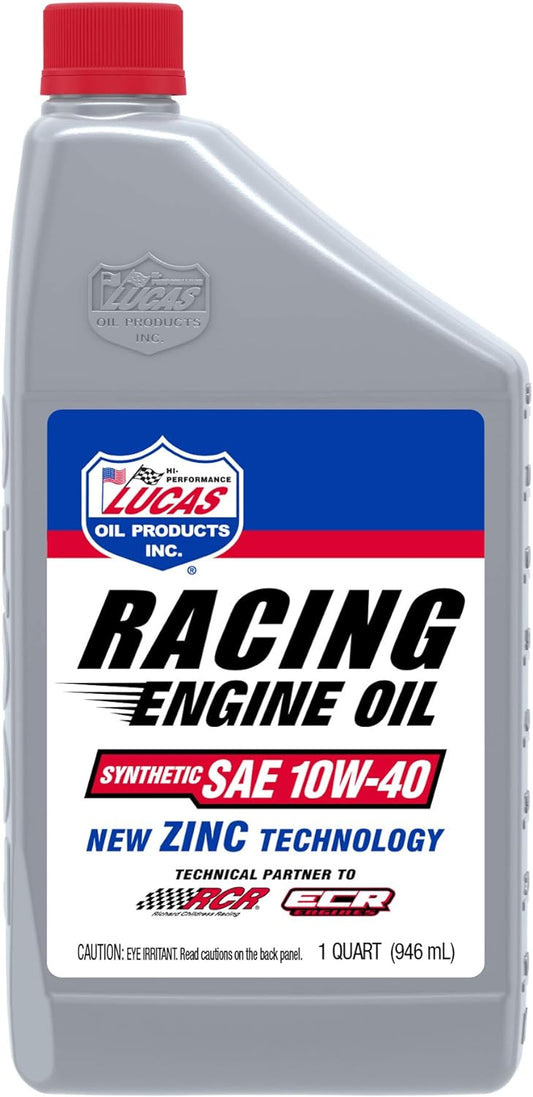 Lucas Oil 10942 Synthetic SAE 10W-40 Racing Motor Oil/Quart