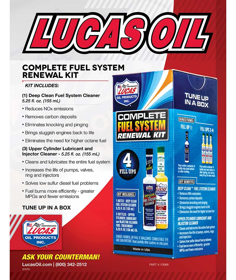 Lucas Oil 10966 Complete Fuel System Renewal Kit/4 Pack