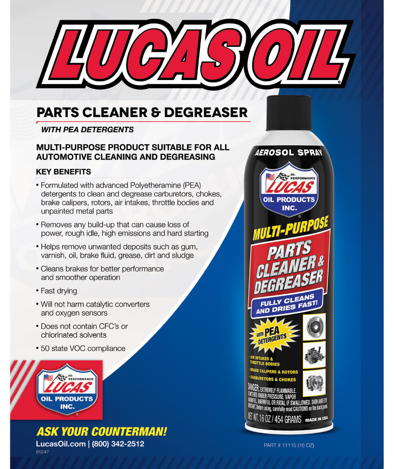 Lucas Oil 11115 Multi Purpose Parts Cleaner & Degreaser Aerosol/16 Ounce