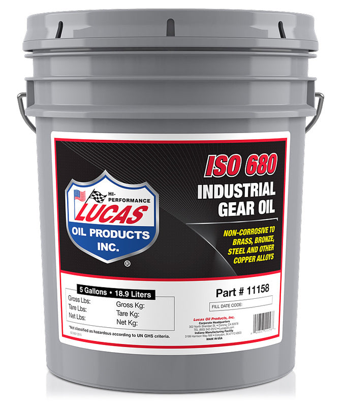 Lucas Oil 11158 Industrial Gear Oil ISO 680/5 Gallon Pail