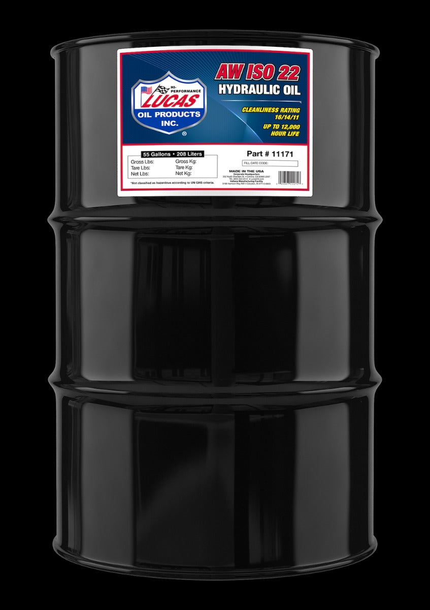 Lucas Oil 11171 AW ISO 22 Hydraulic Oil/55 Gallon Drum