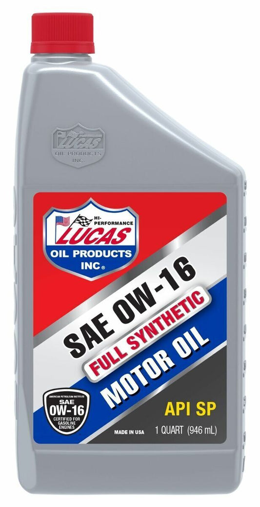 Lucas Oil 11181 Synthetic SAE 0W-16 API SP Motor Oil/Quart