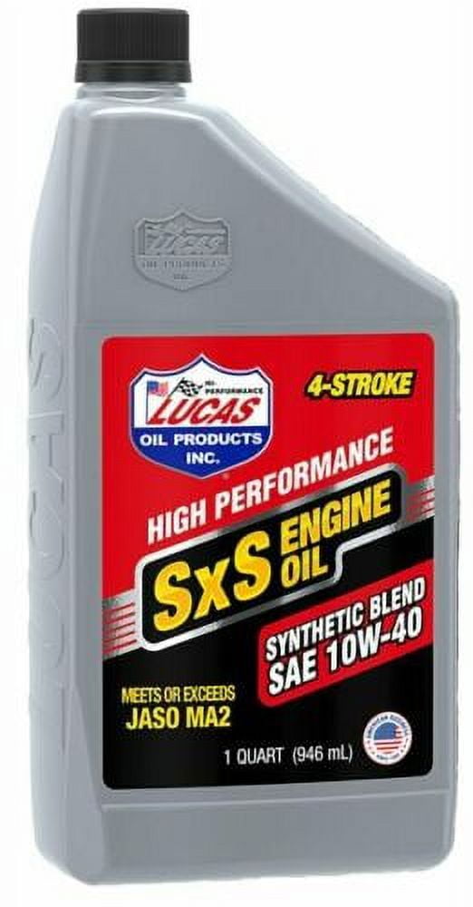 Lucas Oil 11196 Synthetic Blend SAE 10W-40 SXS Engine Oil/Quart