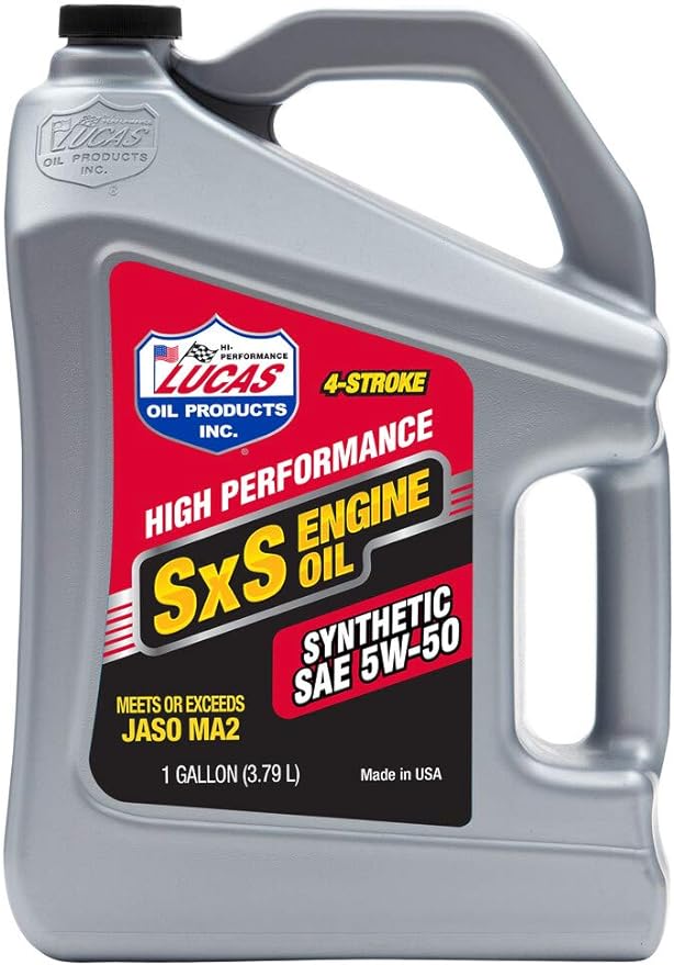 Lucas Oil 11209 Synthetic SAE 5W-50 SXS Engine Oil/Gallon