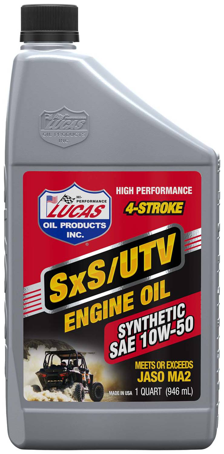 Lucas Oil 11212 Synthetic SAE 10W-50 SXS Engine Oil/Quart