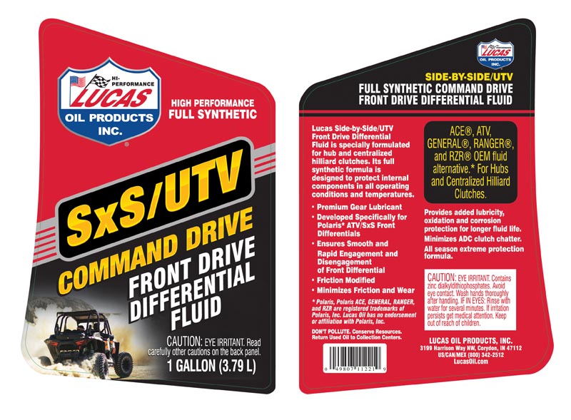 Lucas Oil 11220 Synthetic SxS Command Drive/Quart