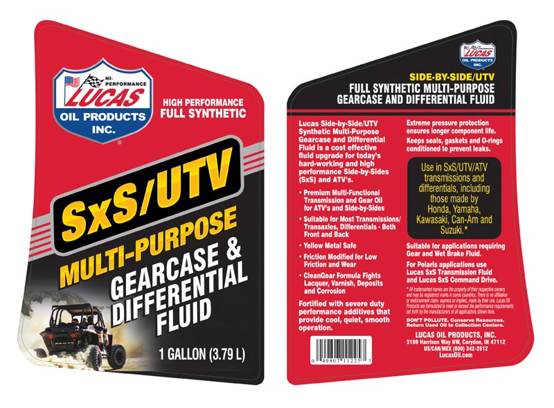 Lucas Oil 11224 Synthetic Multi-Purpose Gearcase and Differential Fluid/Quart