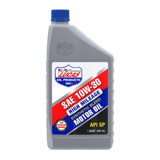 Lucas Oil 11271 Synthetic Blend High Mileage SAE 10W-30 API SP Motor Oil/Quart