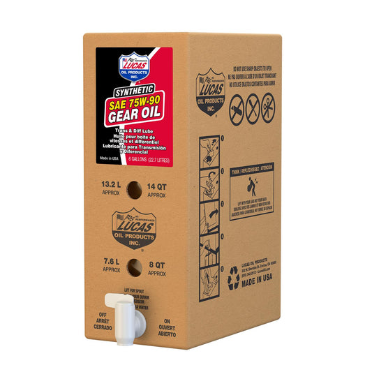 Lucas Oil 18006 Synthetic SAE 75W-90 Trans & Diff Lube/6 Gallon Box