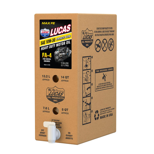 Lucas Oil 18009 Synthetic Blend SAE 10W-30 FA-4 Truck Oil/6 Gallon Box