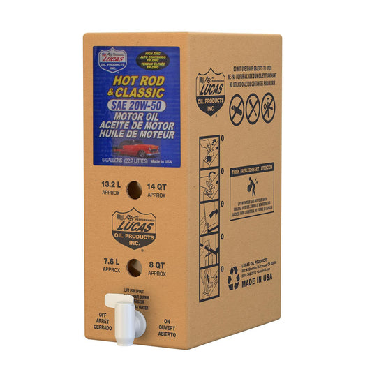 Lucas Oil 18027 SAE 20W-50 Hot Rod Oil/6 Gallon Box