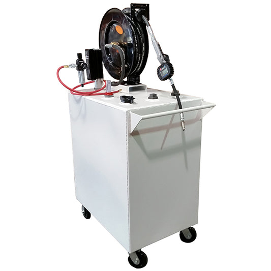 American Lube 120BC-R25P 120-Gallon Single-Wall Bench Tank Package on Casters