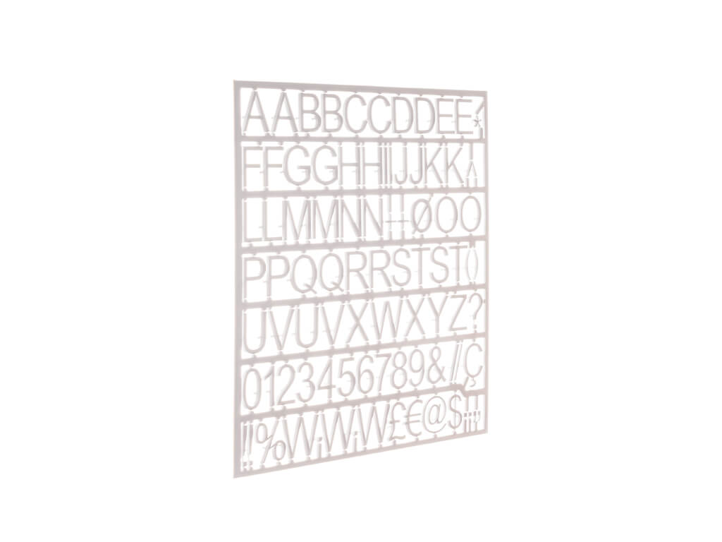 MasterVision CAR0902 Letter Board Interchangeable Characters