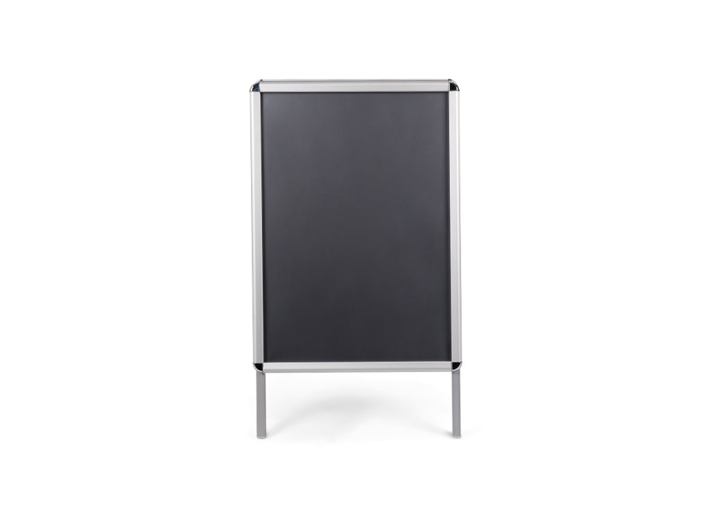 MasterVision DKT30505072 Black Magnetic Wet Erase Aluminum Sign Board Stand