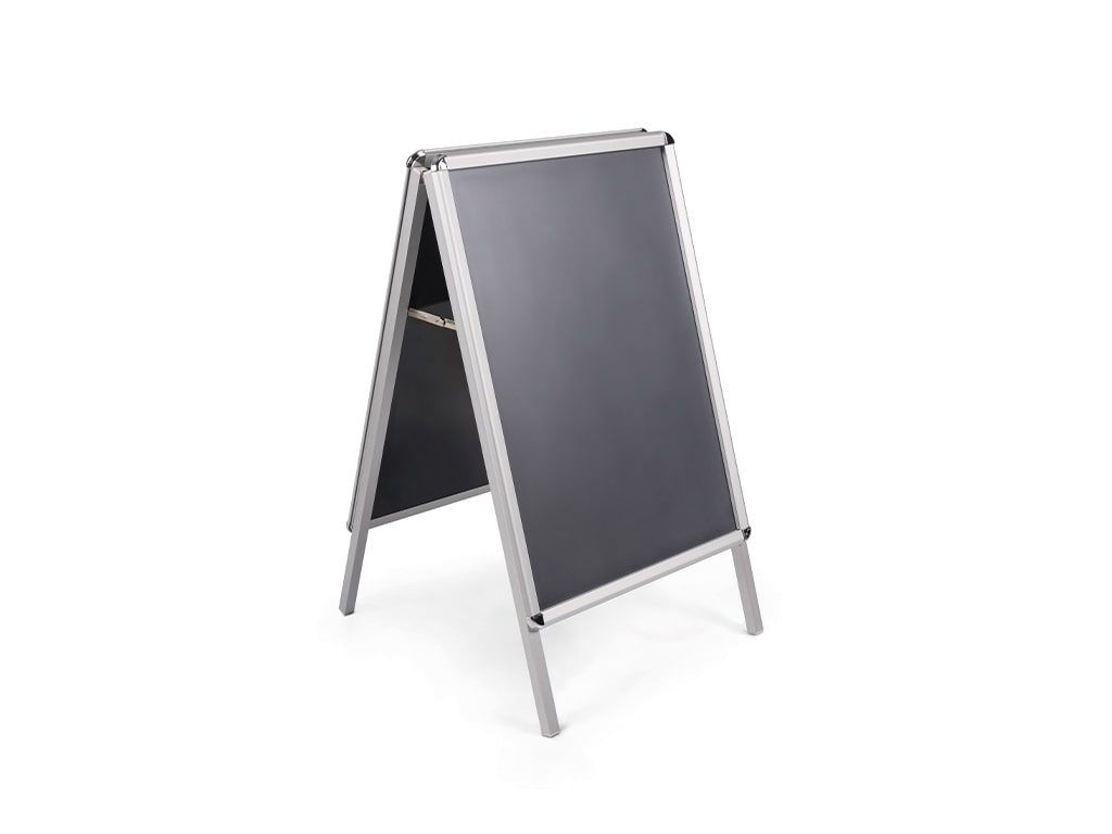 MasterVision DKT30505072 Black Magnetic Wet Erase Aluminum Sign Board Stand