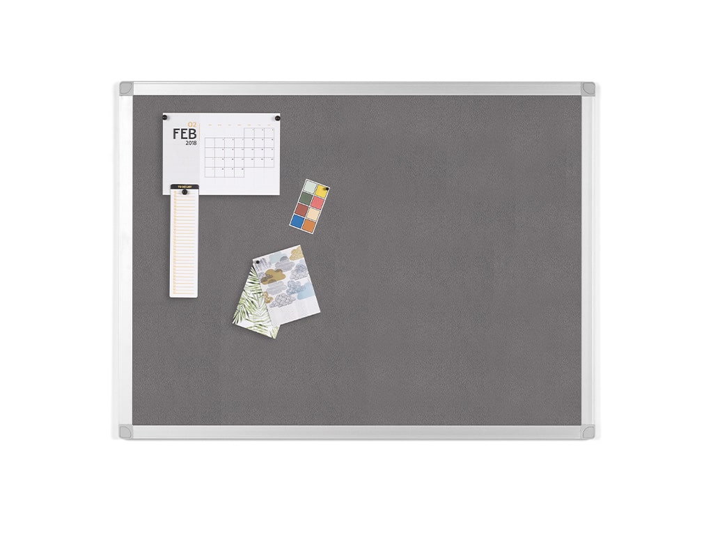 MasterVision FA02429214 Ayda Gray Felt Bulletin Board