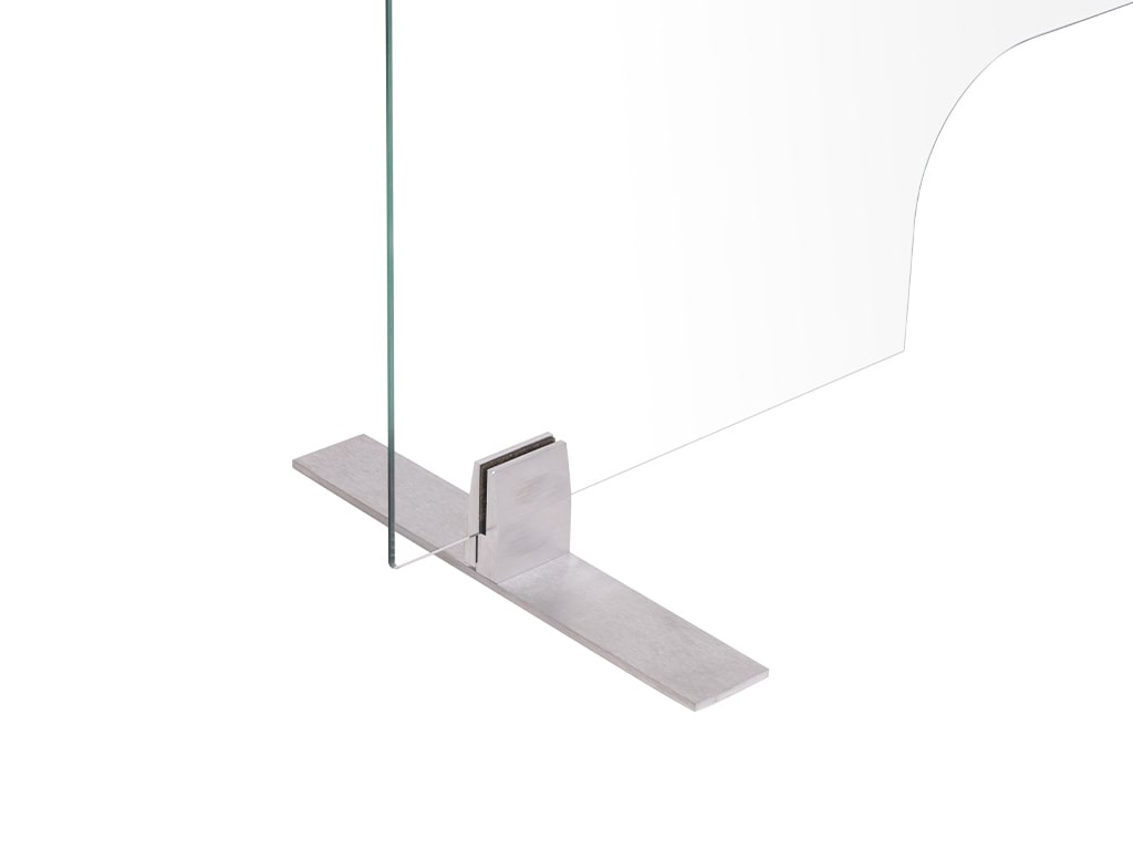 MasterVision GL0701392 Frameless Glass Countertop Barrier