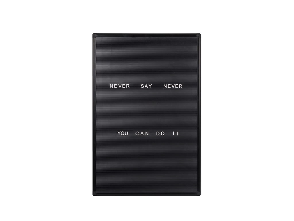 MasterVision LET0303055 Letter Board Black Plastic Frame