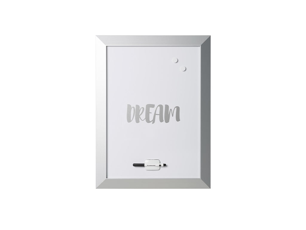 MasterVision MM04447522 Silver Kamashi Dry Erase "Dream" Quote Board