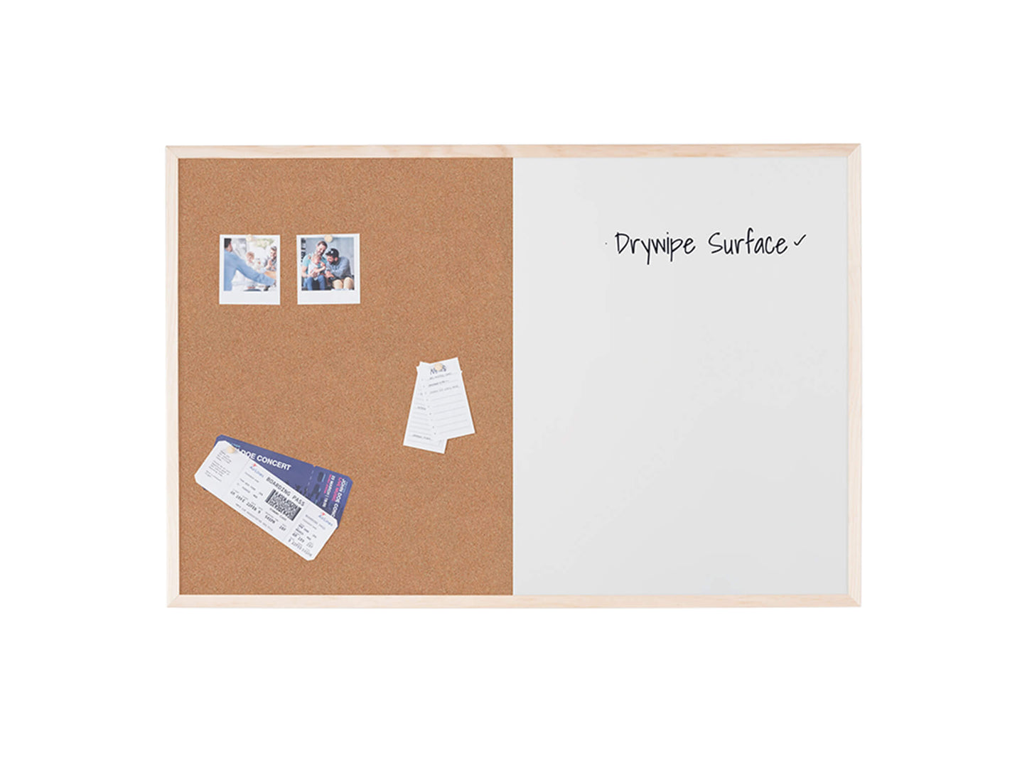 MasterVision MX04001010 Combo Cork And Dry-Erase Board Pine Frame