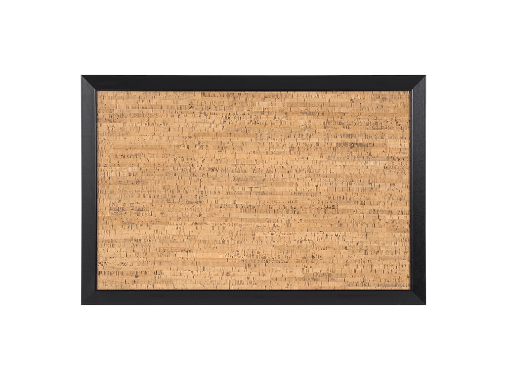 MasterVision SF0422581012 Black Kamashi Natural Cork Bulletin Wood Framed Board