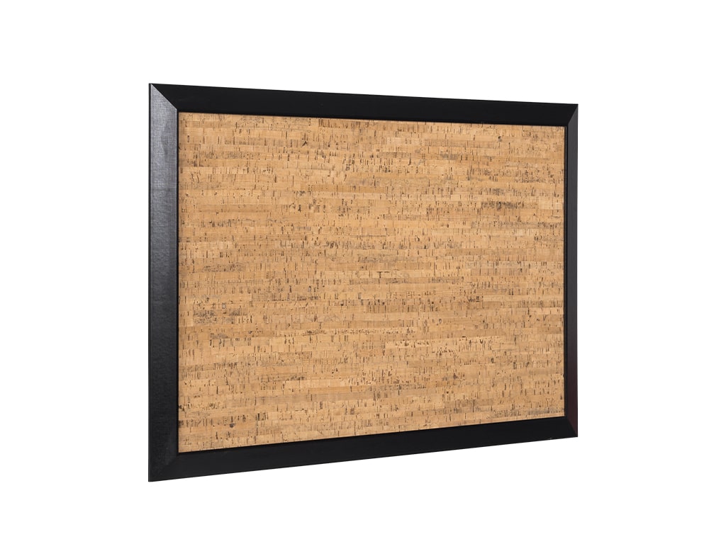 MasterVision SF0422581012 Black Kamashi Natural Cork Bulletin Wood Framed Board