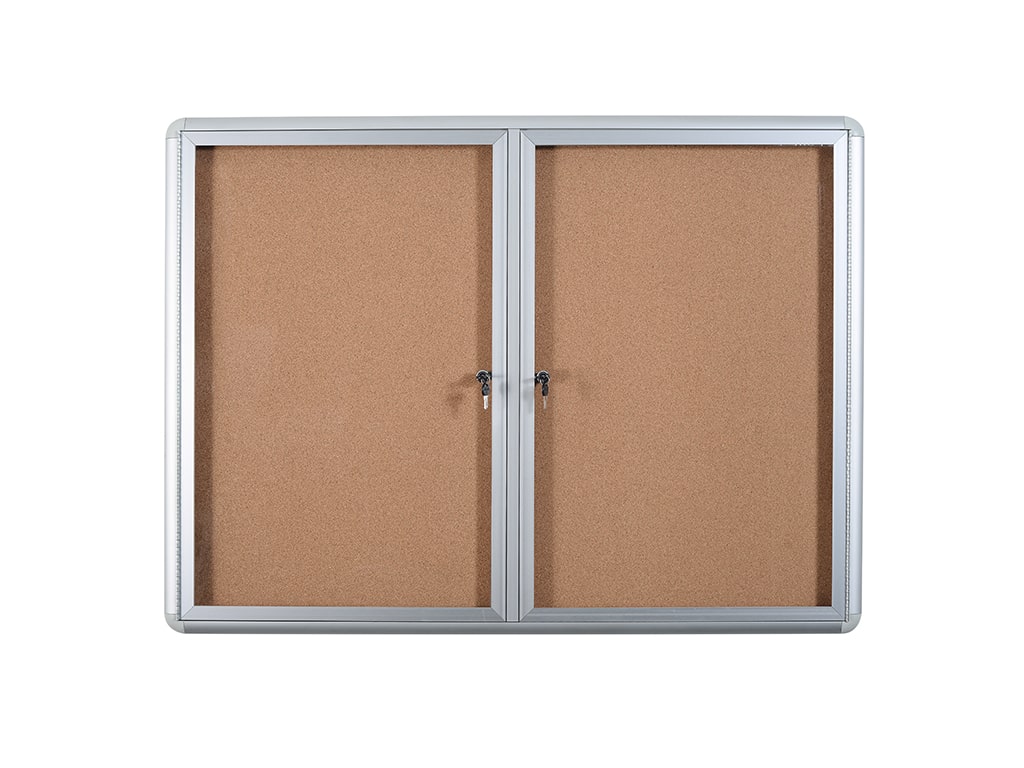 MasterVision VT1620101230 Cork Indoor Enclosed Bulletin Board