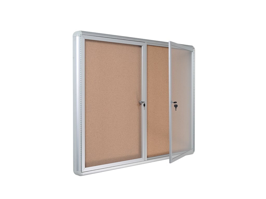 MasterVision VT1620101230 Cork Indoor Enclosed Bulletin Board