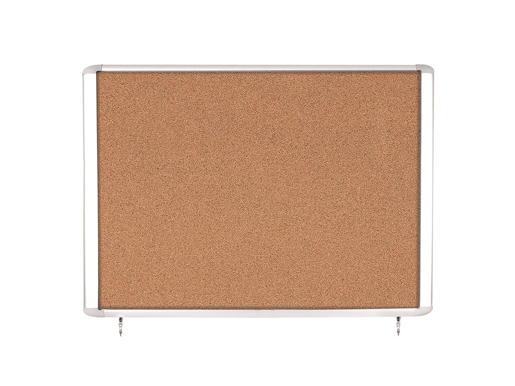 MasterVision VT340601760 Weather Resistant Outdoor Cork Single Top Hinged Door Enclosed Bulletin Board