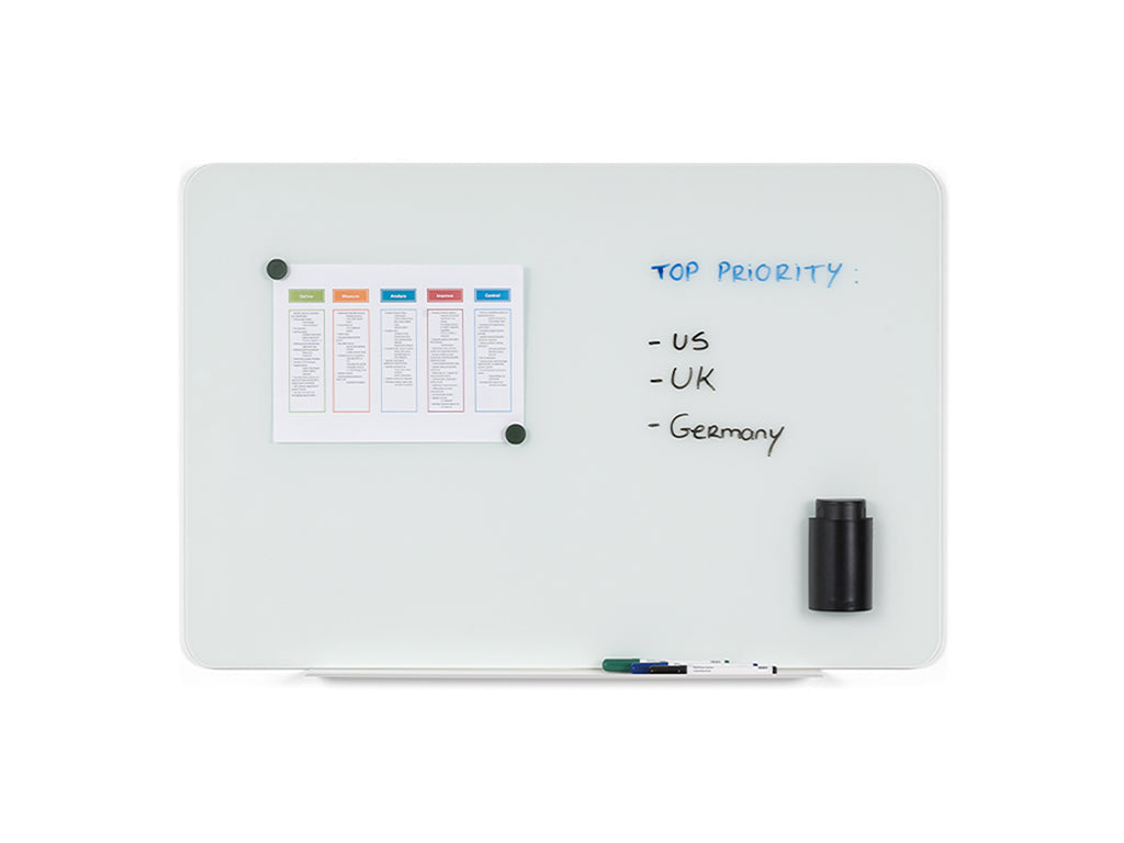 MasterVision GL070101 Lago Glass Magnetic Dry-Erase Board