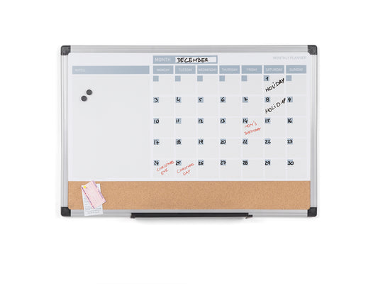 MasterVision MB3507186 3-In-1 Monthly Magnetic Planner