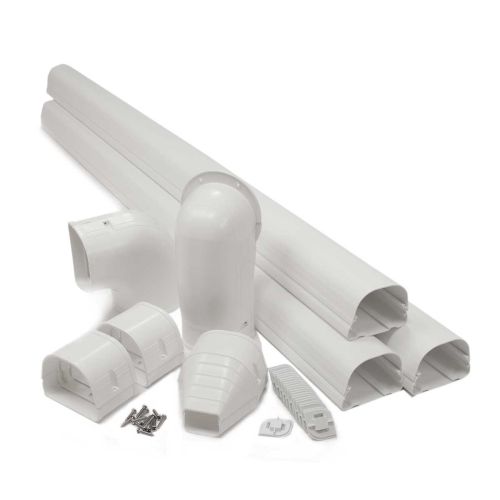 Rectorseal 84005 Fortress Lineset Covers 3.5" 12'Wall Duct Kit, White 92