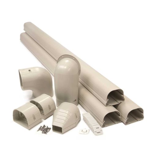 Rectorseal 84025 Fortress Lineset Covers 3.5" 12'Wall Duct Kit, Ivory 92