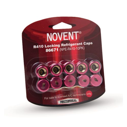 Rectorseal 86671 Novent Pink R410 Cap 5/16" thread, 10 pk