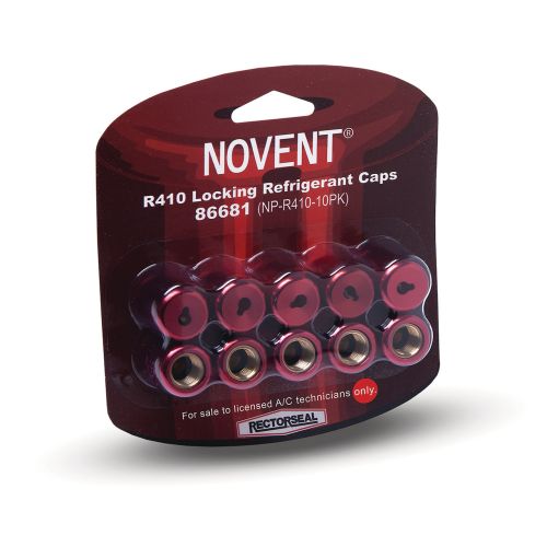 Rectorseal 86681 Novent Pink R410 Cap 1/4" thread, 10 pk