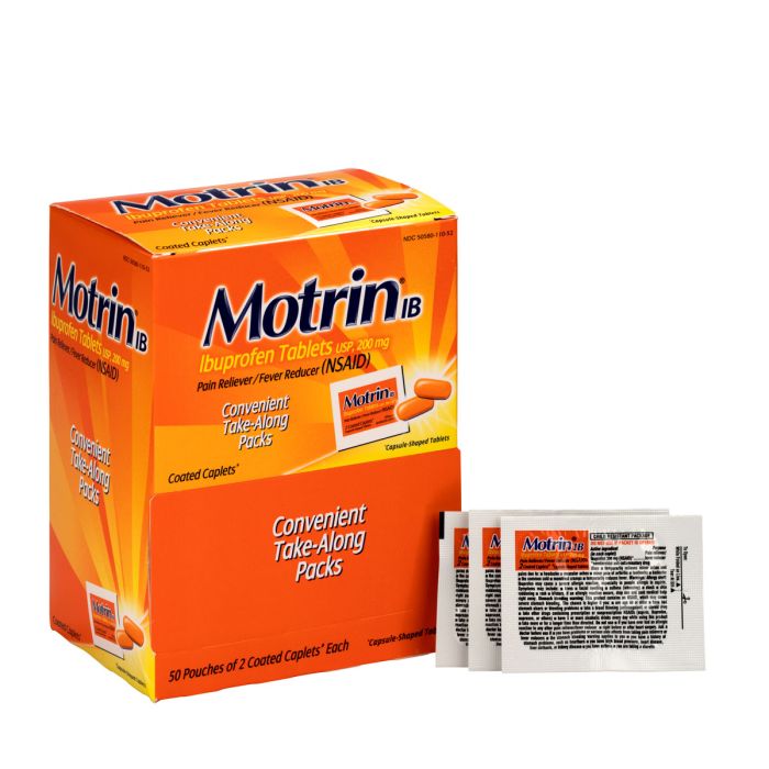 First Aid Only 13367 Motrin Ibuprofen, 50x2/box