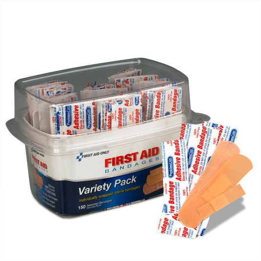 First Aid Only 90095 Assorted Bandage Box Kit:  150 Piece