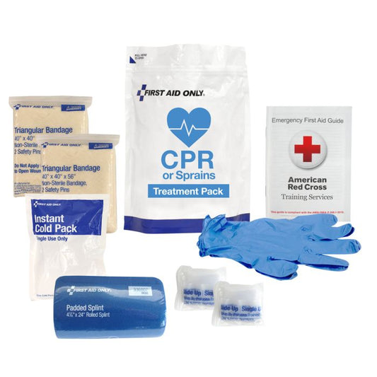 First Aid Only 91165 CPR & Sprains Treatment Pack