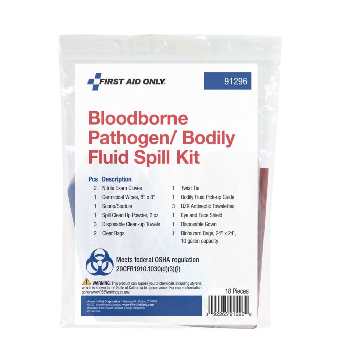 First Aid Only 91296 BBP Kit, Zippy Bag