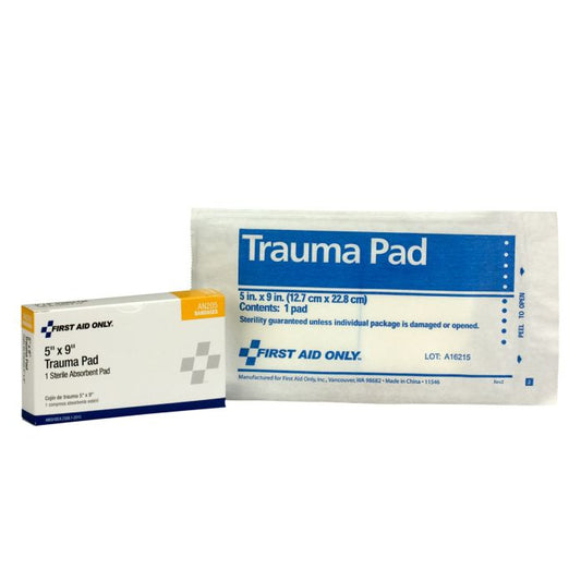 First Aid Only AN205 5"x9" Trauma Pad, 1/box