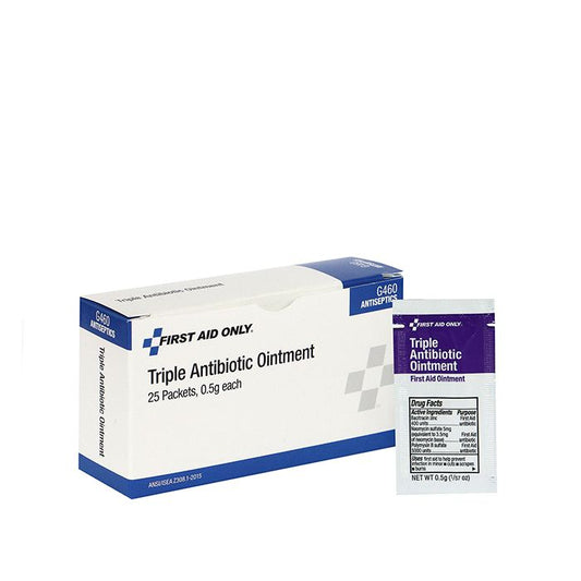 First Aid Only G460 Triple Antibiotic Ointment, 25/box