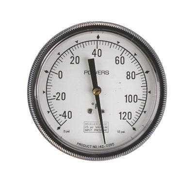 Siemens 142-0229 RECEIVER GAUGE, PNEUMATIC, 0 TO 100 DEGREES FAHRENHEIT, 3-1/2 INCH