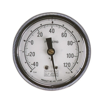 Siemens 142-0288 RECEIVER GAUGE, PNEUMATIC, 35 TO 135 DEGREES FAHRENHEIT, 3-1/2 INCH