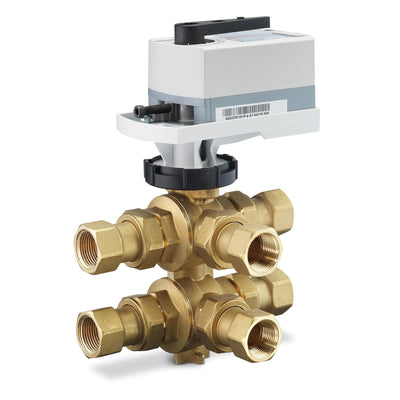 Siemens 171C-10601-0.8-0.8 6W BALL VALVE 3/4", A=0.8CV, B=0.8CV, 58PSI CLOSE-OFF, FEMALE NPT, 0-10 V NSR