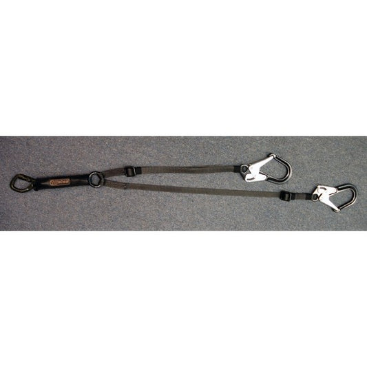 Yates Gear 876-5B 4-5Ft. Adjustable Lanyards For Lighter Weight Workers (>100 Lbs) - Alum. Hooks (Black)