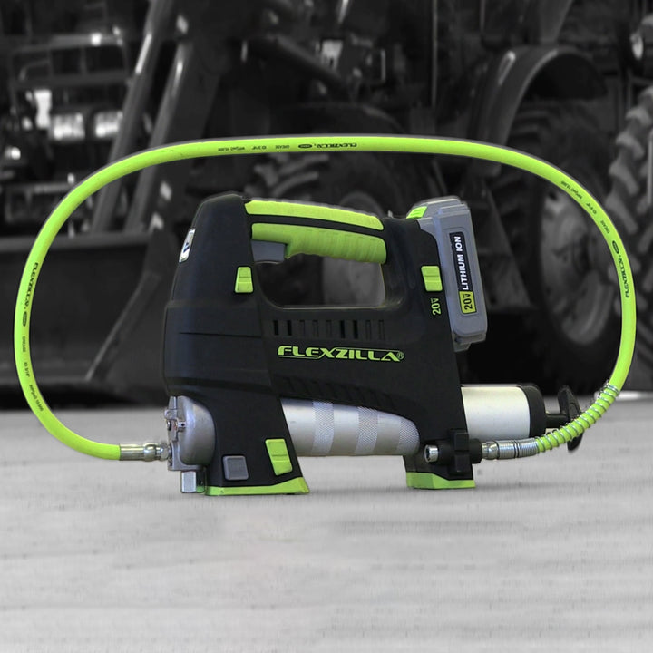 FlexZilla L2925FZSP Grease Hose 3/16" x 36", 1/8" MNPT Ends, Spring Guard