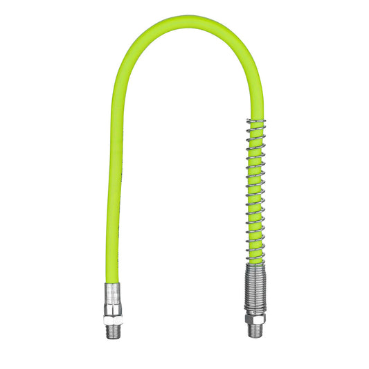 FlexZilla L2955FZSP Grease Hose 1/8" x 18", 1/8" MNPT Ends, Spring Guard