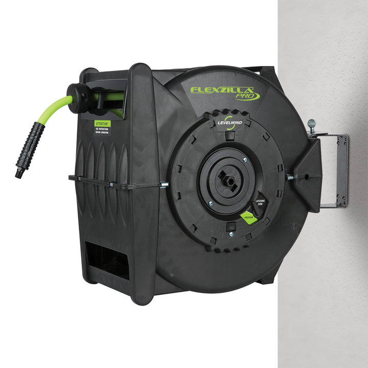 FlexZilla L8335FZ Pro Retractable Air Hose Reel with Levelwind™ Technology, 1/2" x 50'