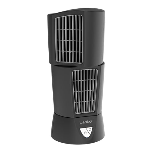 Lasko 4916 14" Desktop Wind Tower 3-Speed Oscillating Table Fan, Black